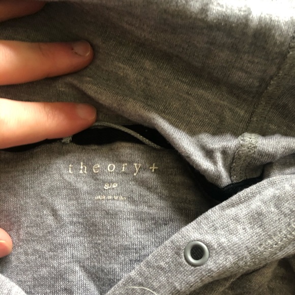 Theory Men’s hoodie grey - Picture 2 of 2